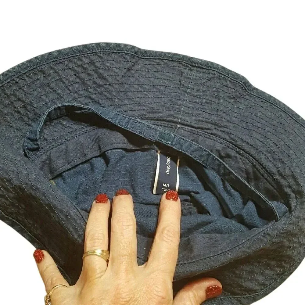 Baby Gap navy hat, chin strap